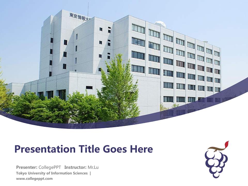 Tokyo University of Information Sciences Course/Courseware Creation PPT Template4:3 ratio PPT effect preview image5