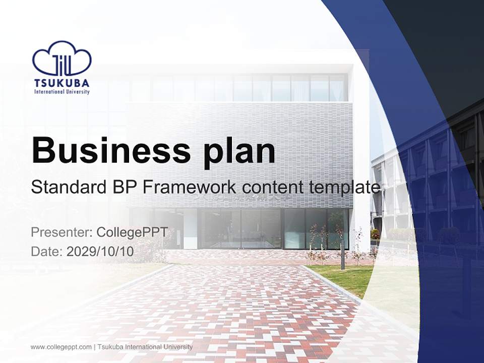 Tsukuba International University Competition/Entrepreneurship Contest PPT Template4:3 ratio PPT effect preview image9