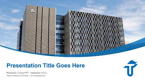 Toyama Prefectural University Course/Courseware Creation PPT Template