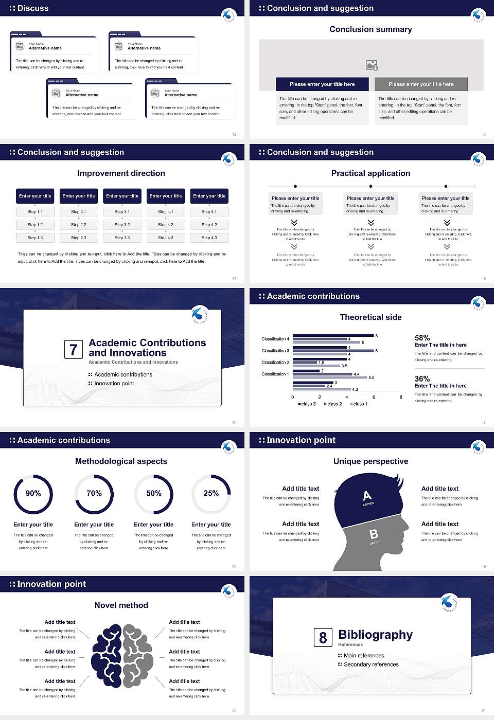 Toyo University Graduation Thesis Defense PPT Template16:9 ratio PPT effect preview image6