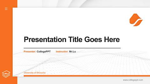 University of Shizuoka Thesis Proposal/Graduation Defense PPT Template