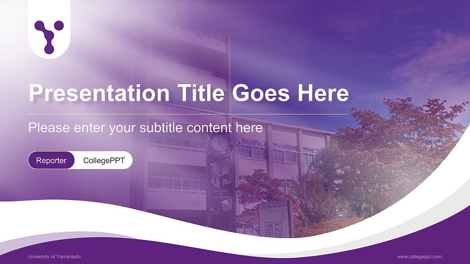 University of Yamanashi Lecture Sharing and Networking Event PPT Template16:9 ratio PPT effect preview image