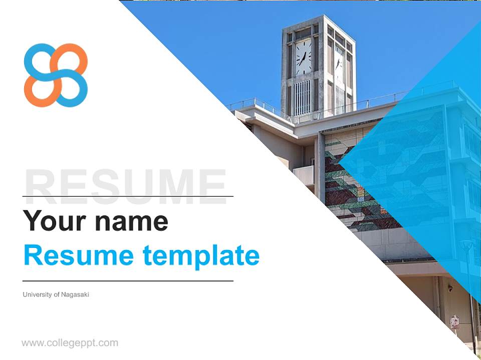 University of Nagasaki Resume PPT Template4:3 ratio PPT effect preview image5