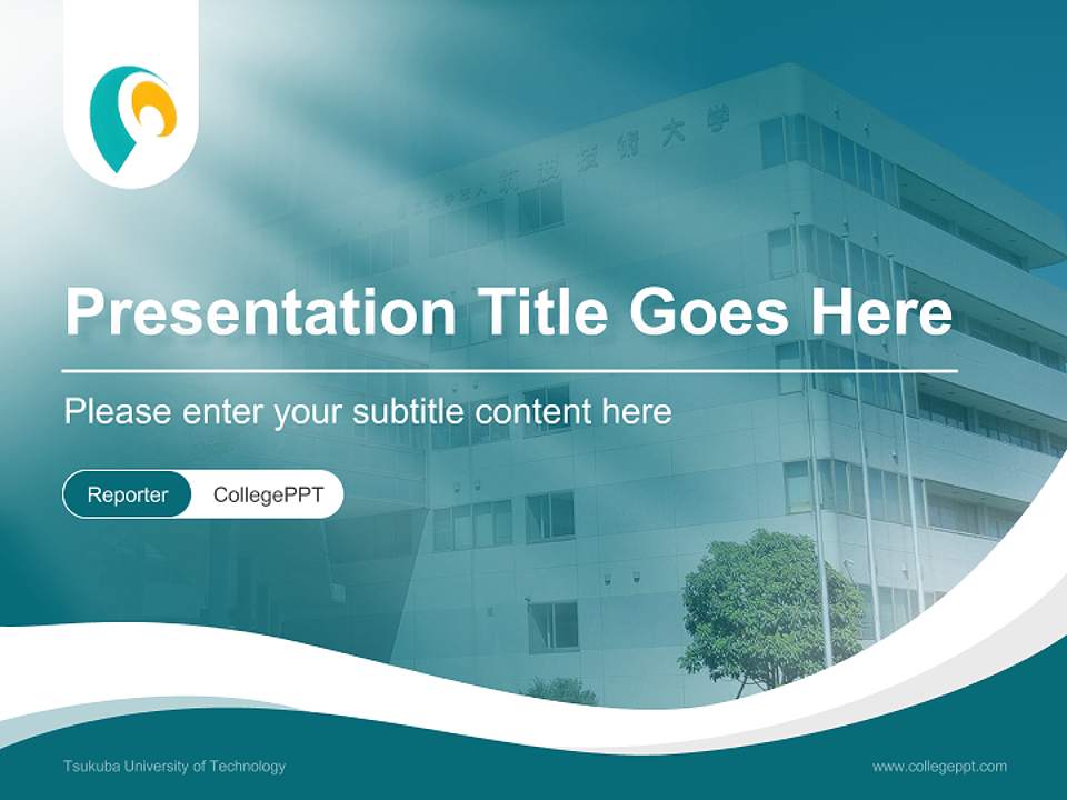 Tsukuba University of Technology Lecture Sharing and Networking Event PPT Template4:3 ratio PPT effect preview image4