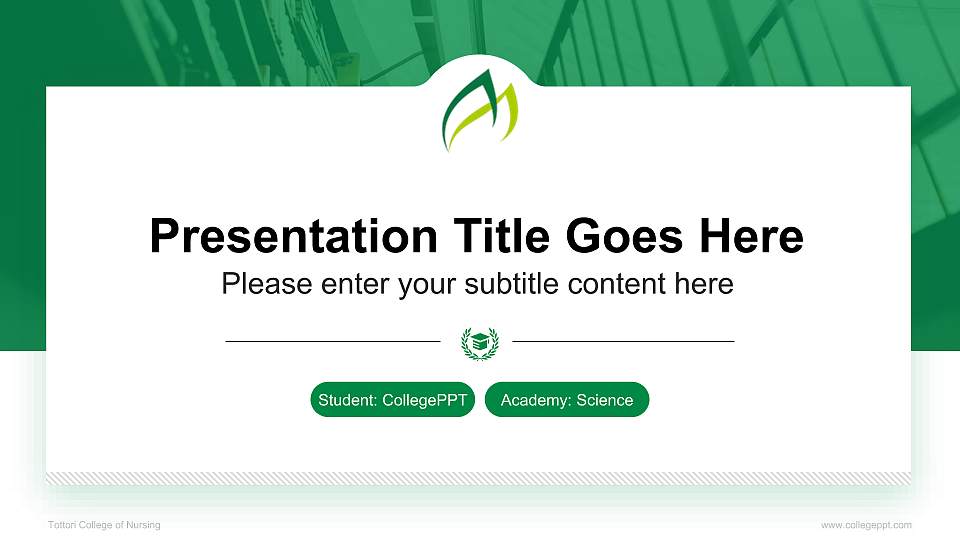 Tottori College of Nursing National Scholarship Defense PPT Template16:9 ratio PPT effect preview image