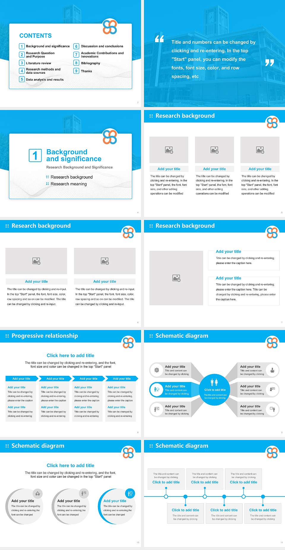 University of Nagasaki Graduation Thesis Defense PPT Template4:3 ratio PPT effect preview image2