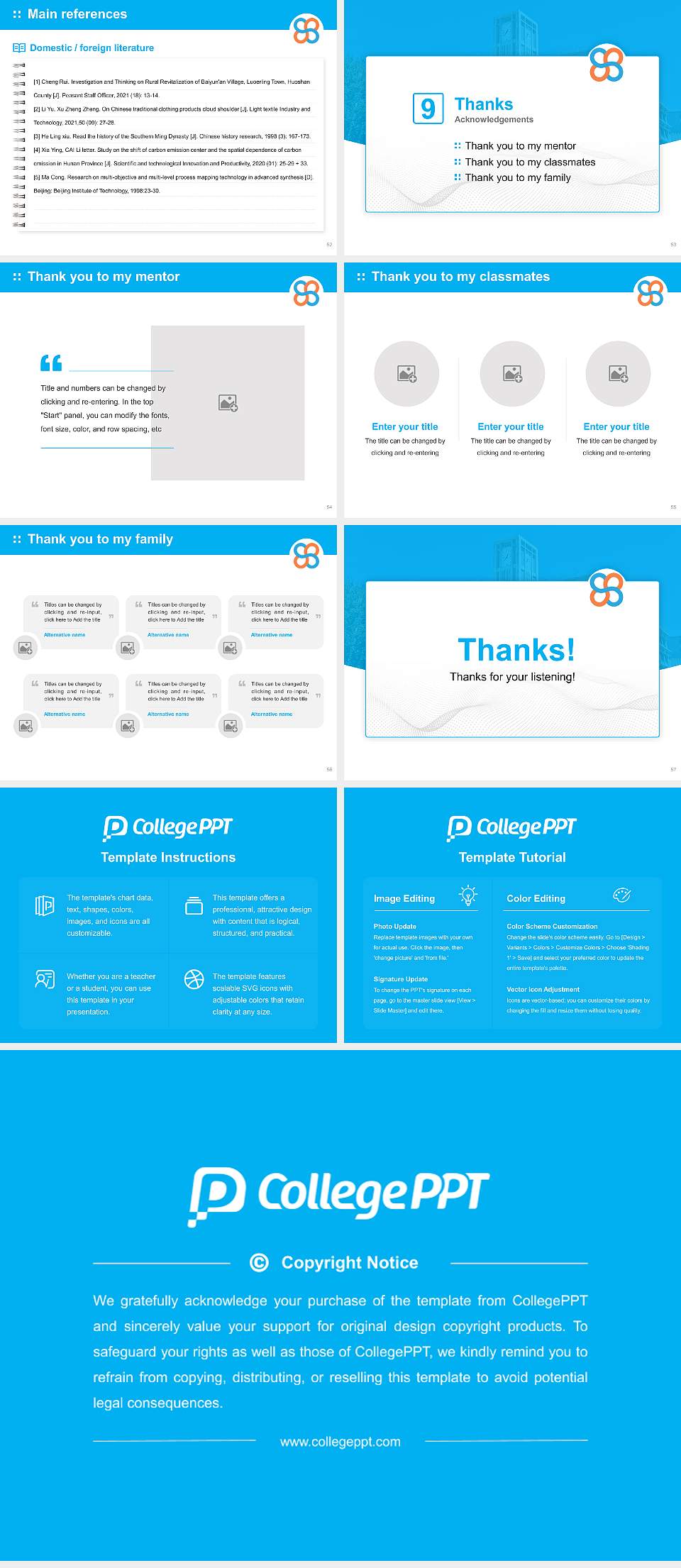 University of Nagasaki Graduation Thesis Defense PPT Template4:3 ratio PPT effect preview image7