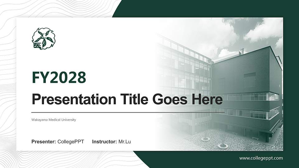 Wakayama Medical University Academic Presentation/Research Findings Report PPT Template16:9 ratio PPT effect preview image