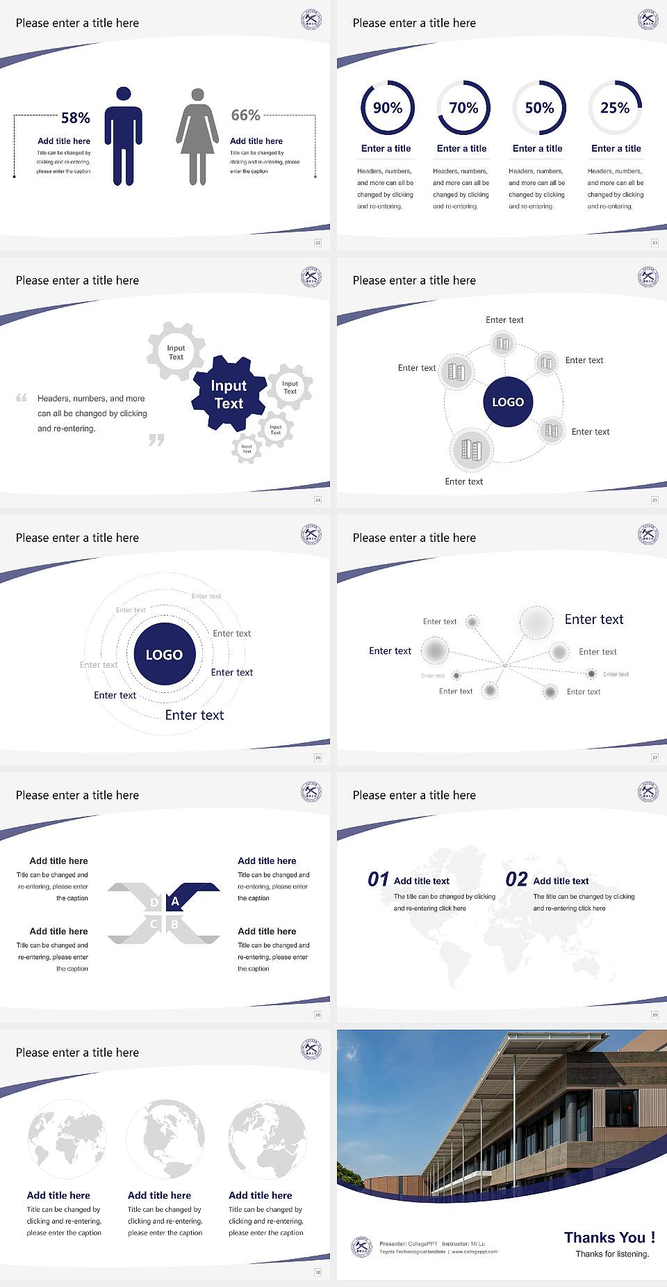 Toyota Technological Institute Course/Courseware Creation PPT Template4:3 ratio PPT effect preview image4