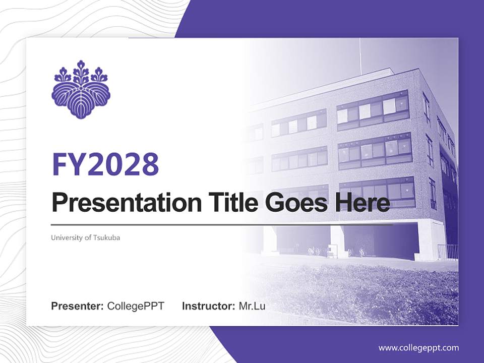 University of Tsukuba Academic Presentation/Research Findings Report PPT Template4:3 ratio PPT effect preview image5