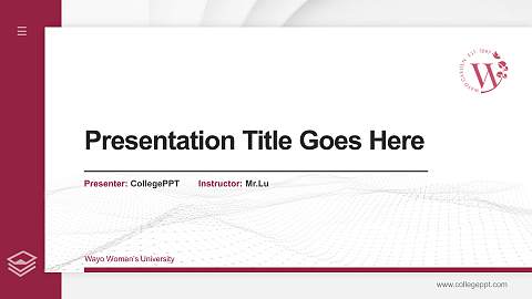 Wayo Women’s University Thesis Proposal/Graduation Defense PPT Template