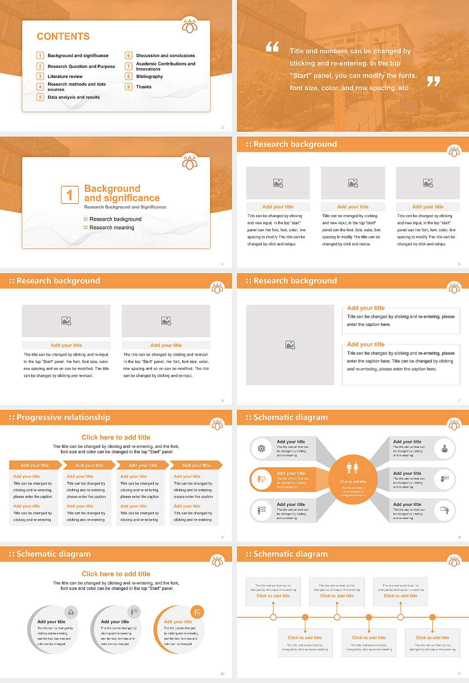 Tsurumi University Graduation Thesis Defense PPT Template16:9 ratio PPT effect preview image2