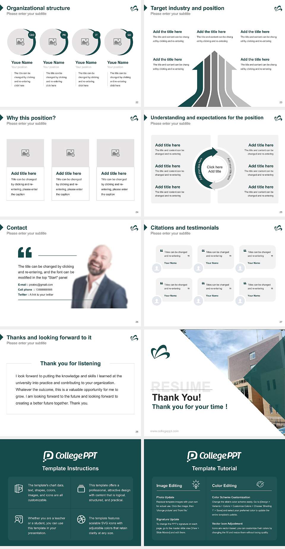 Yamagata University Resume PPT Template4:3 ratio PPT effect preview image4