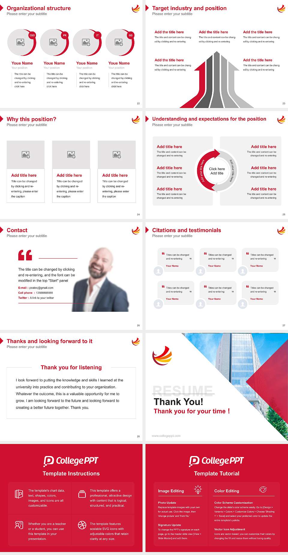 Toyo Gakuen University Resume PPT Template4:3 ratio PPT effect preview image4