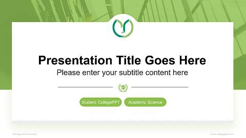 Yamaguchi University National Scholarship Defense PPT Template
