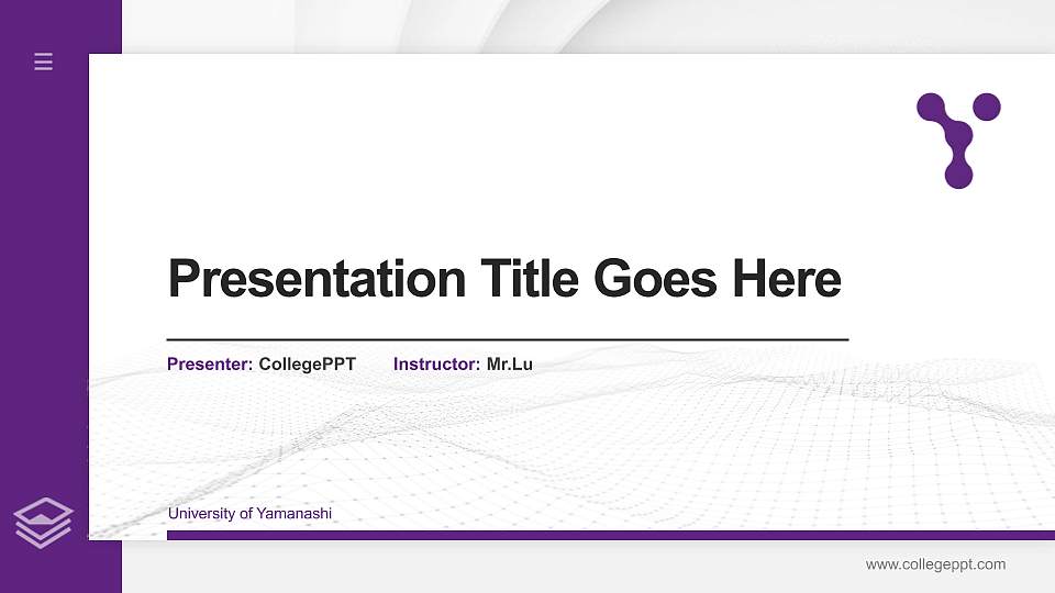University of Yamanashi Thesis Proposal/Graduation Defense PPT Template16:9 ratio PPT effect preview image