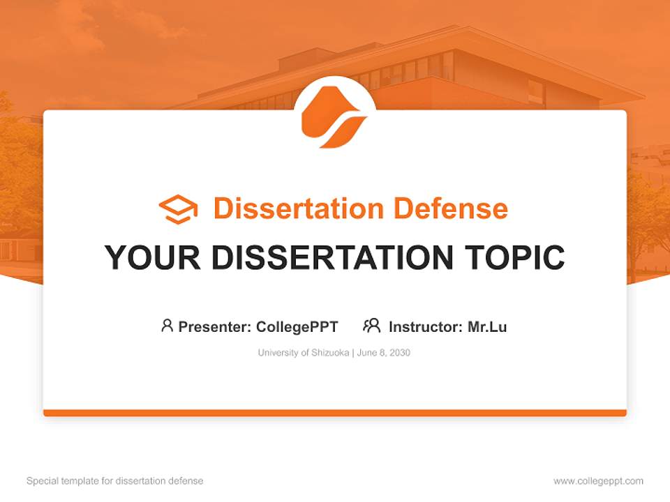 University of Shizuoka Graduation Thesis Defense PPT Template4:3 ratio PPT effect preview image7