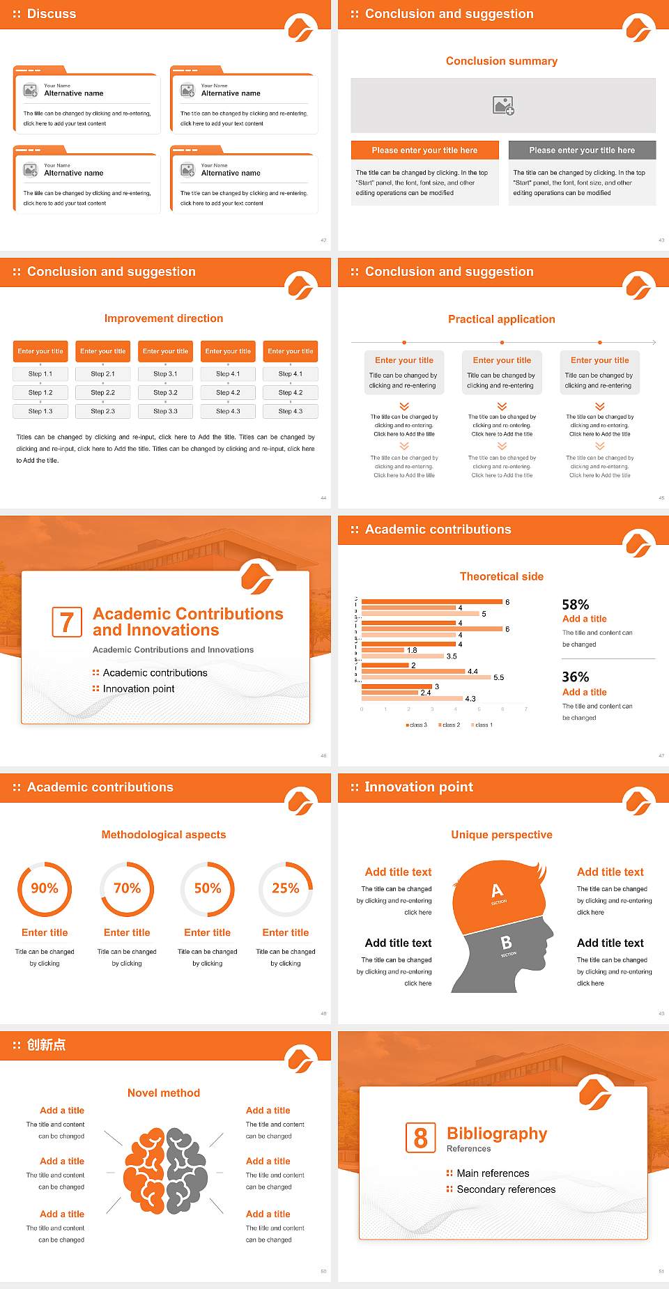 University of Shizuoka Graduation Thesis Defense PPT Template4:3 ratio PPT effect preview image6