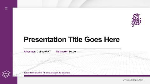 Tokyo University of Pharmacy and Life Sciences Thesis Proposal/Graduation Defense PPT Template