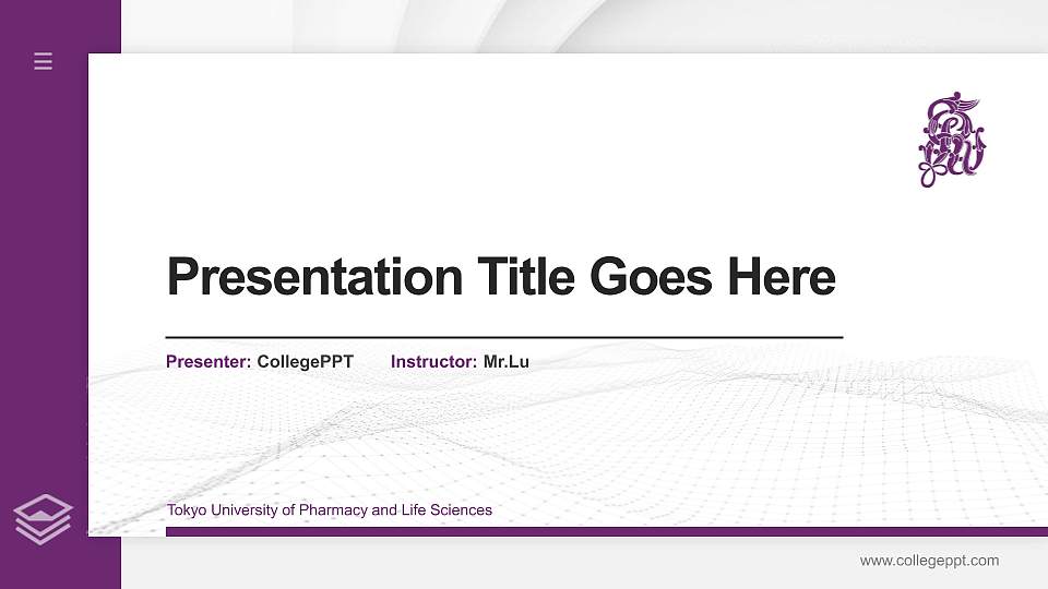 Tokyo University of Pharmacy and Life Sciences Thesis Proposal/Graduation Defense PPT Template16:9 ratio PPT effect preview image
