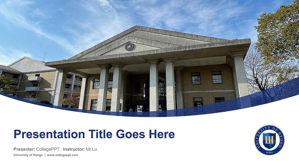 University of Hyogo Course/Courseware Creation PPT Template16:9 ratio PPT effect preview image