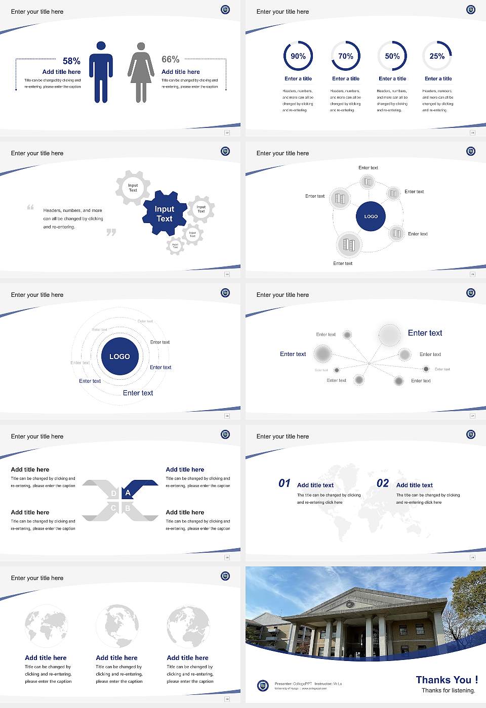 University of Hyogo Course/Courseware Creation PPT Template16:9 ratio PPT effect preview image4
