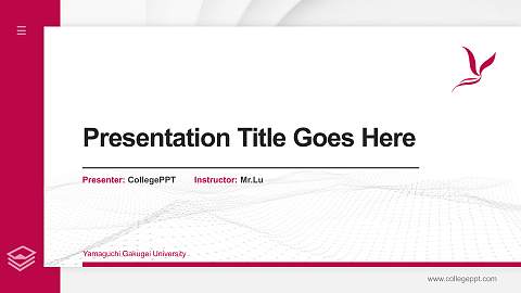 Yamaguchi Gakugei University Thesis Proposal/Graduation Defense PPT Template