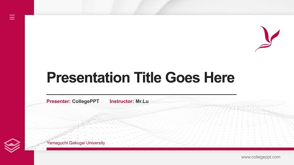 Yamaguchi Gakugei University Thesis Proposal/Graduation Defense PPT Template16:9 ratio PPT effect preview image