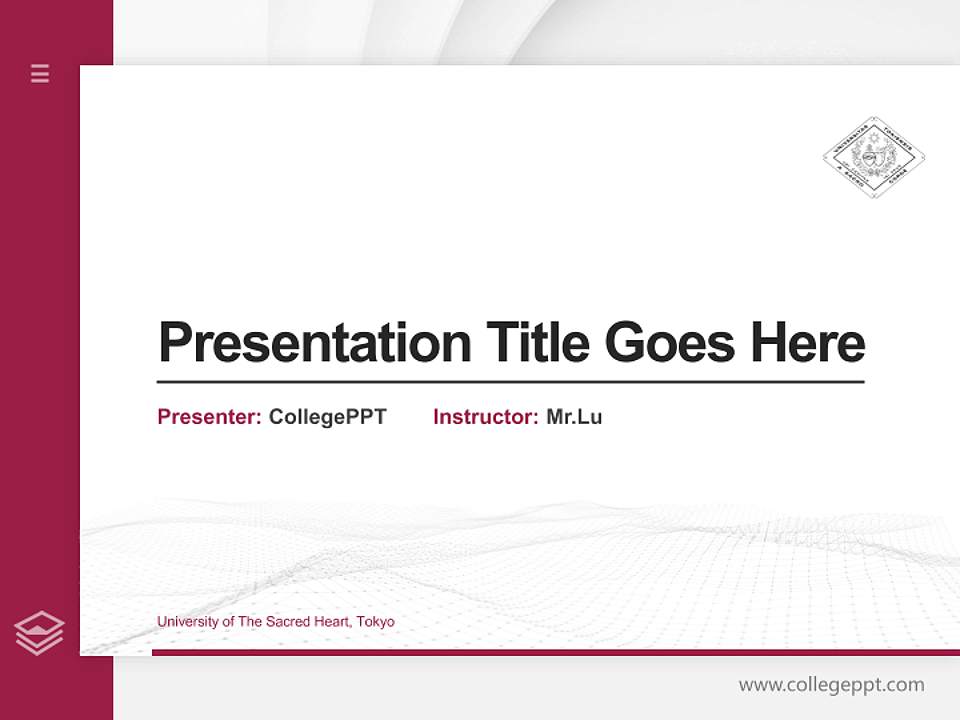 University of The Sacred Heart, Tokyo Thesis Proposal/Graduation Defense PPT Template4:3 ratio PPT effect preview image5