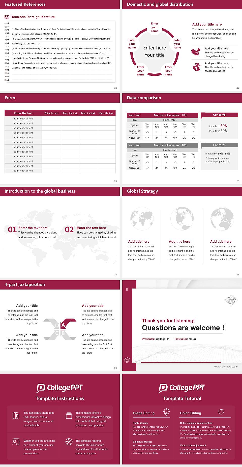 University of The Sacred Heart, Tokyo Thesis Proposal/Graduation Defense PPT Template4:3 ratio PPT effect preview image4