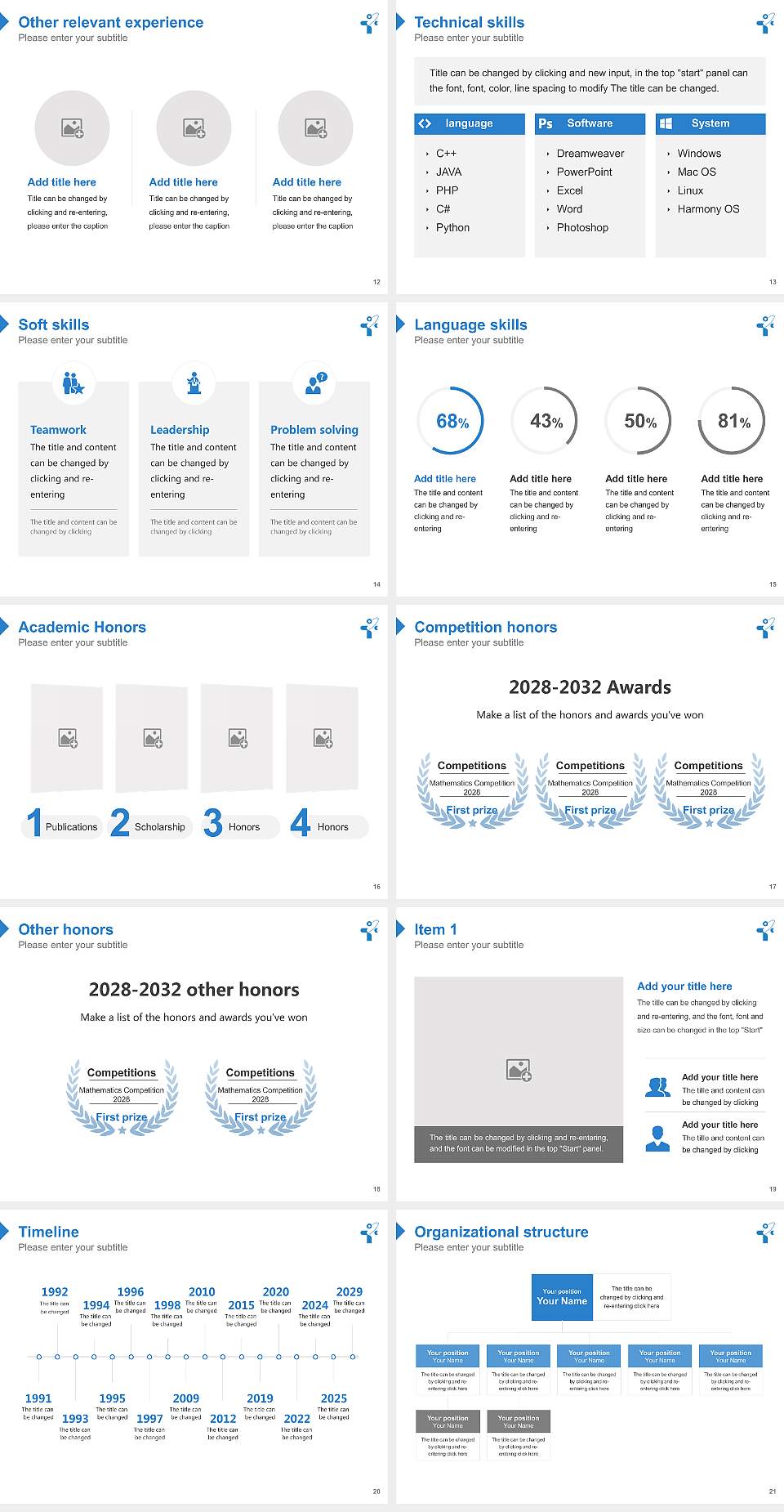 Toyama University of International Studies Resume PPT Template4:3 ratio PPT effect preview image3
