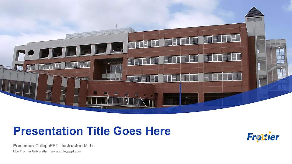 Ube Frontier University Course/Courseware Creation PPT Template16:9 ratio PPT effect preview image