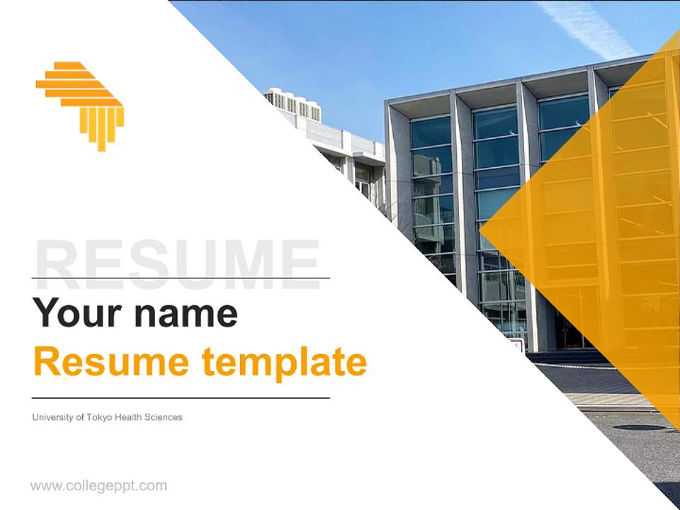 University of Tokyo Health Sciences Resume PPT Template4:3 ratio PPT effect preview image5
