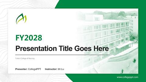 Tottori College of Nursing Academic Presentation/Research Findings Report PPT Template