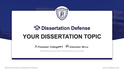 Tokyo Professional University of Health Sciences Graduation Thesis Defense PPT Template