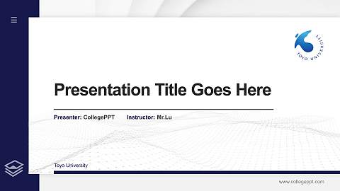 Toyo University Thesis Proposal/Graduation Defense PPT Template