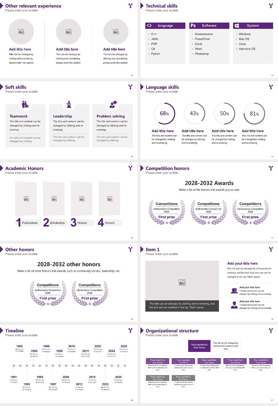 University of Yamanashi Resume PPT Template16:9 ratio PPT effect preview image3