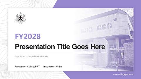 Tokyo Women’s College of Physical Education Academic Presentation/Research Findings Report PPT Template