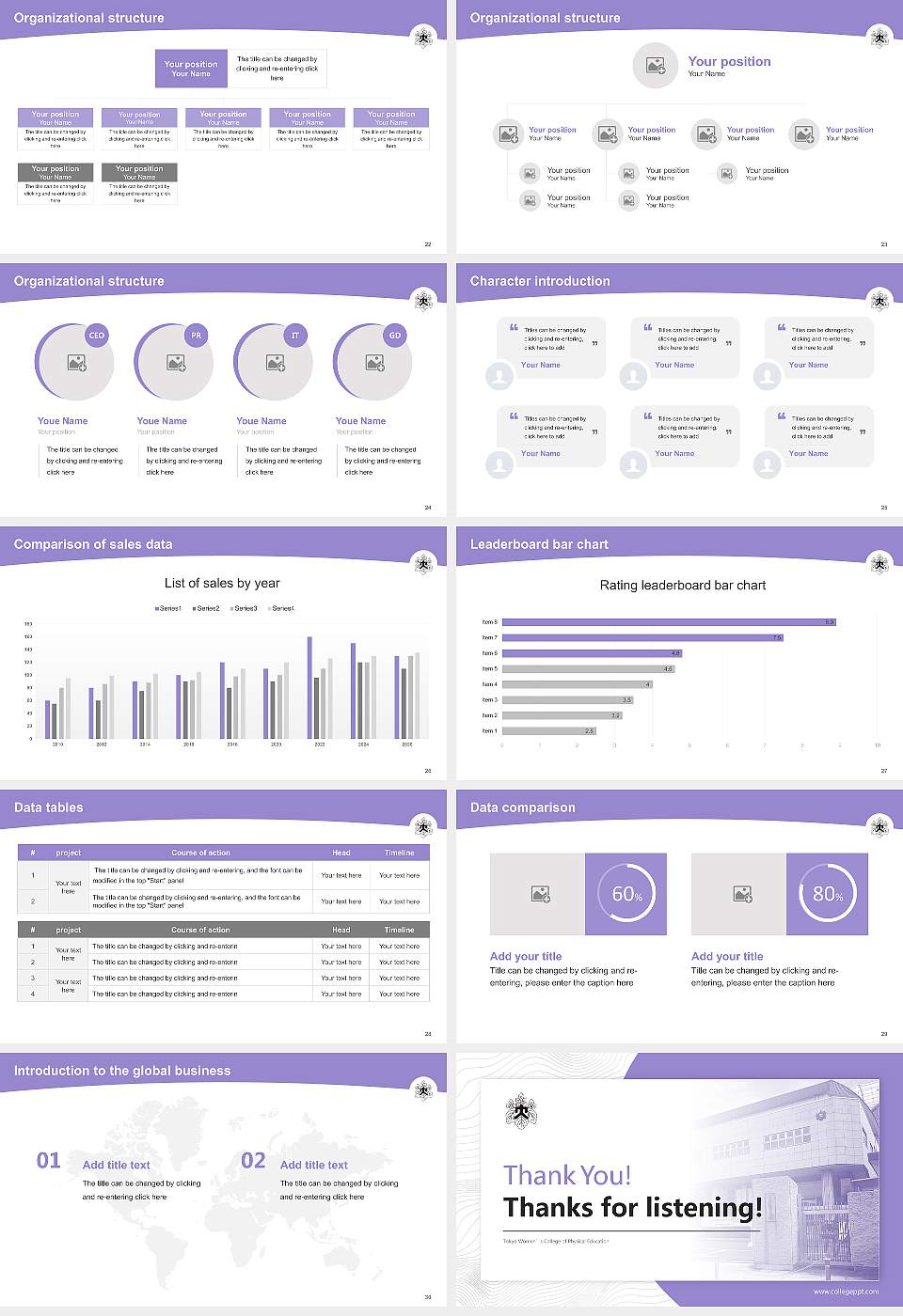 Tokyo Women’s College of Physical Education Academic Presentation/Research Findings Report PPT Template16:9 ratio PPT effect preview image4