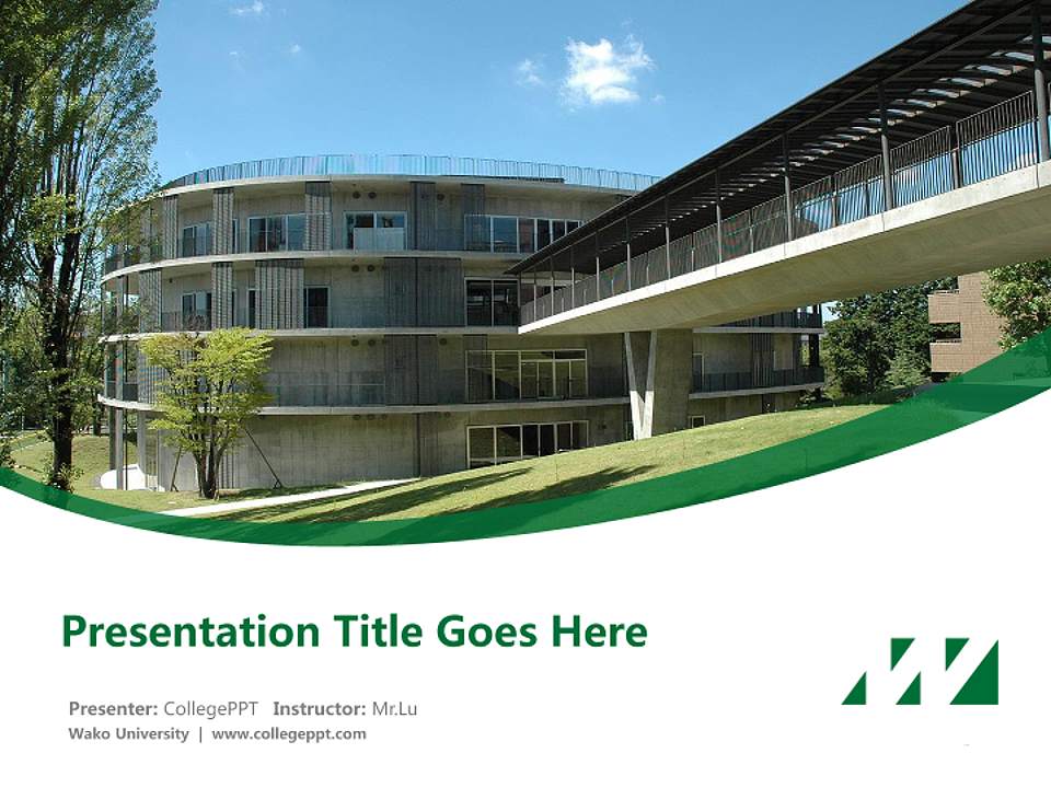 Wako University Course/Courseware Creation PPT Template4:3 ratio PPT effect preview image5