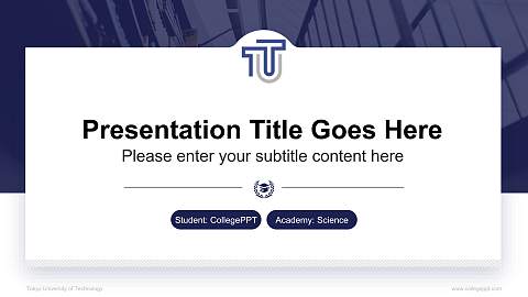 Tokyo University of Technology National Scholarship Defense PPT Template