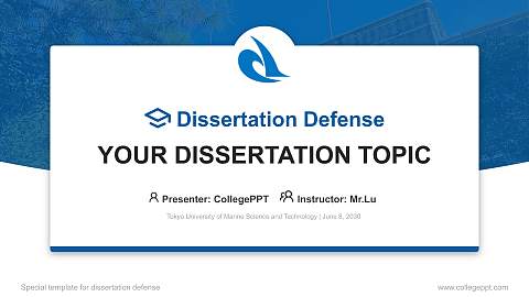 Tokyo University of Marine Science and Technology Graduation Thesis Defense PPT Template