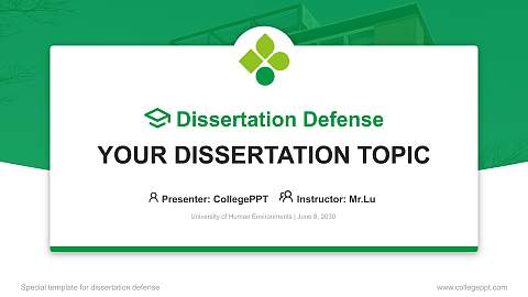 University of Human Environments Graduation Thesis Defense PPT Template