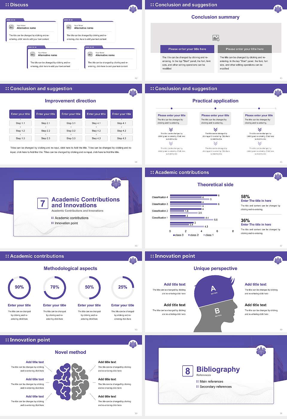 University of Tsukuba Graduation Thesis Defense PPT Template16:9 ratio PPT effect preview image6