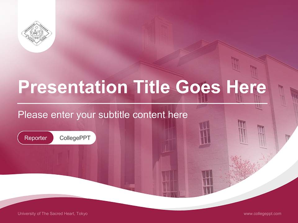 University of The Sacred Heart, Tokyo Lecture Sharing and Networking Event PPT Template4:3 ratio PPT effect preview image4
