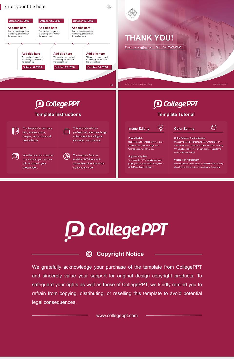 University of The Sacred Heart, Tokyo Lecture Sharing and Networking Event PPT Template4:3 ratio PPT effect preview image4