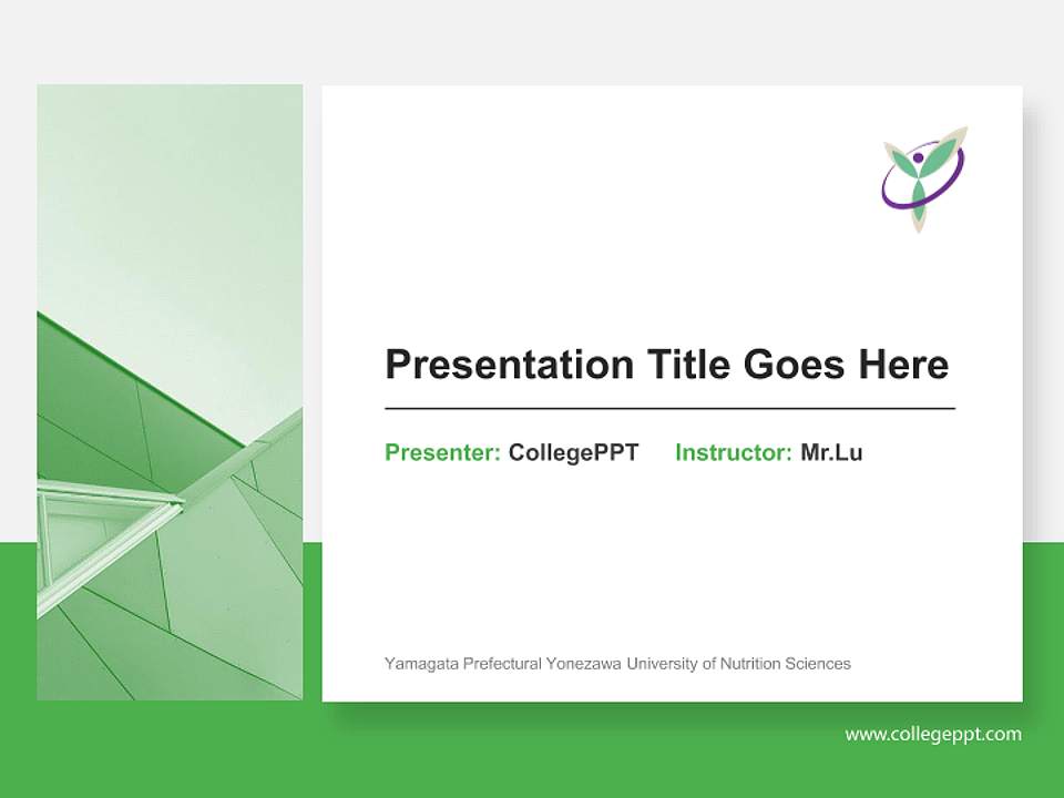 Yamagata Prefectural Yonezawa University of Nutrition Sciences General PPT Template4:3 ratio PPT effect preview image6