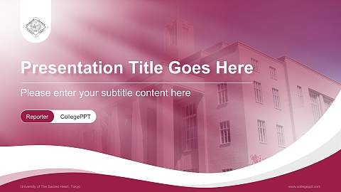 University of The Sacred Heart, Tokyo Lecture Sharing and Networking Event PPT Template
