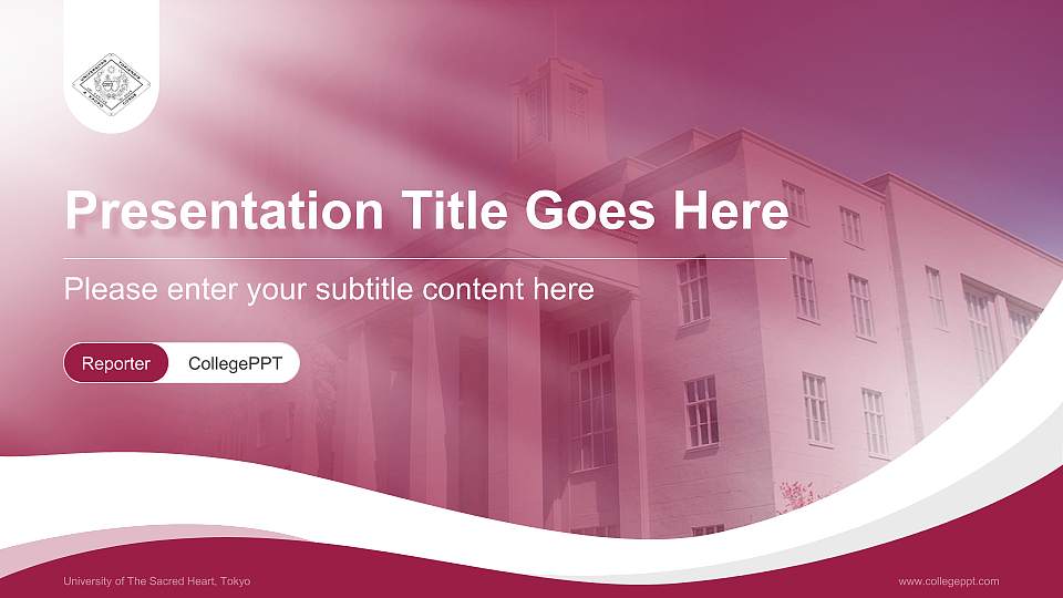 University of The Sacred Heart, Tokyo Lecture Sharing and Networking Event PPT Template16:9 ratio PPT effect preview image