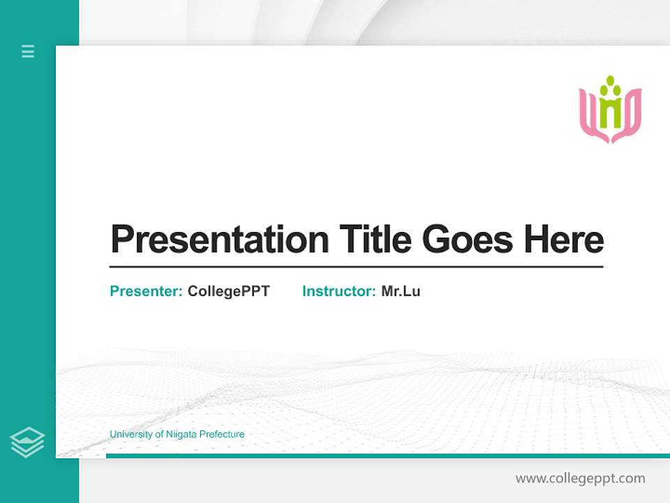 University of Niigata Prefecture Thesis Proposal/Graduation Defense PPT Template4:3 ratio PPT effect preview image5